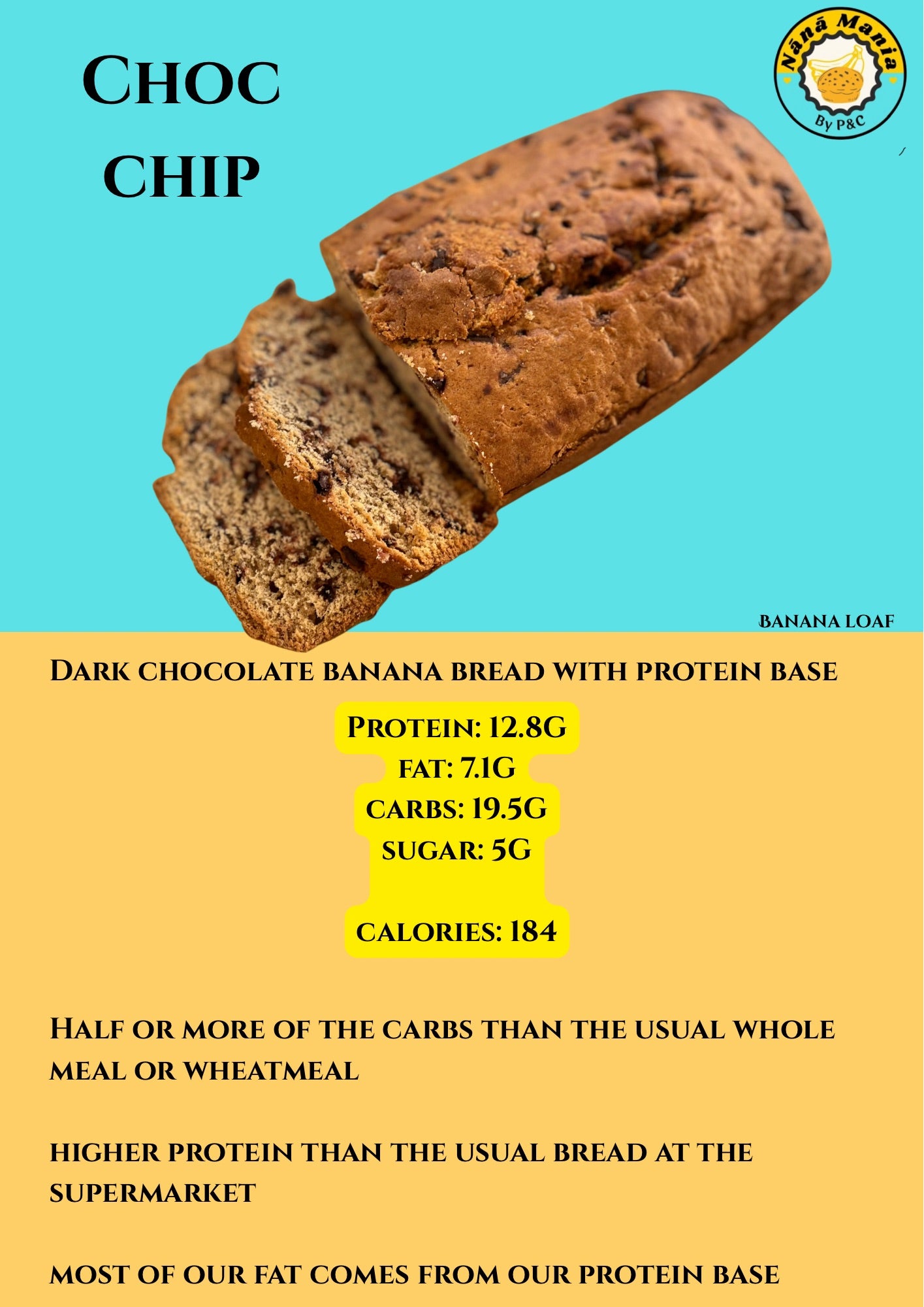 Dark Chocolate Chip Banana Loaf